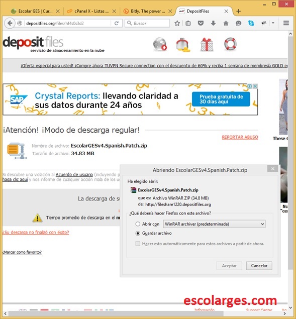Descarga del instalador de Escolar GES 4